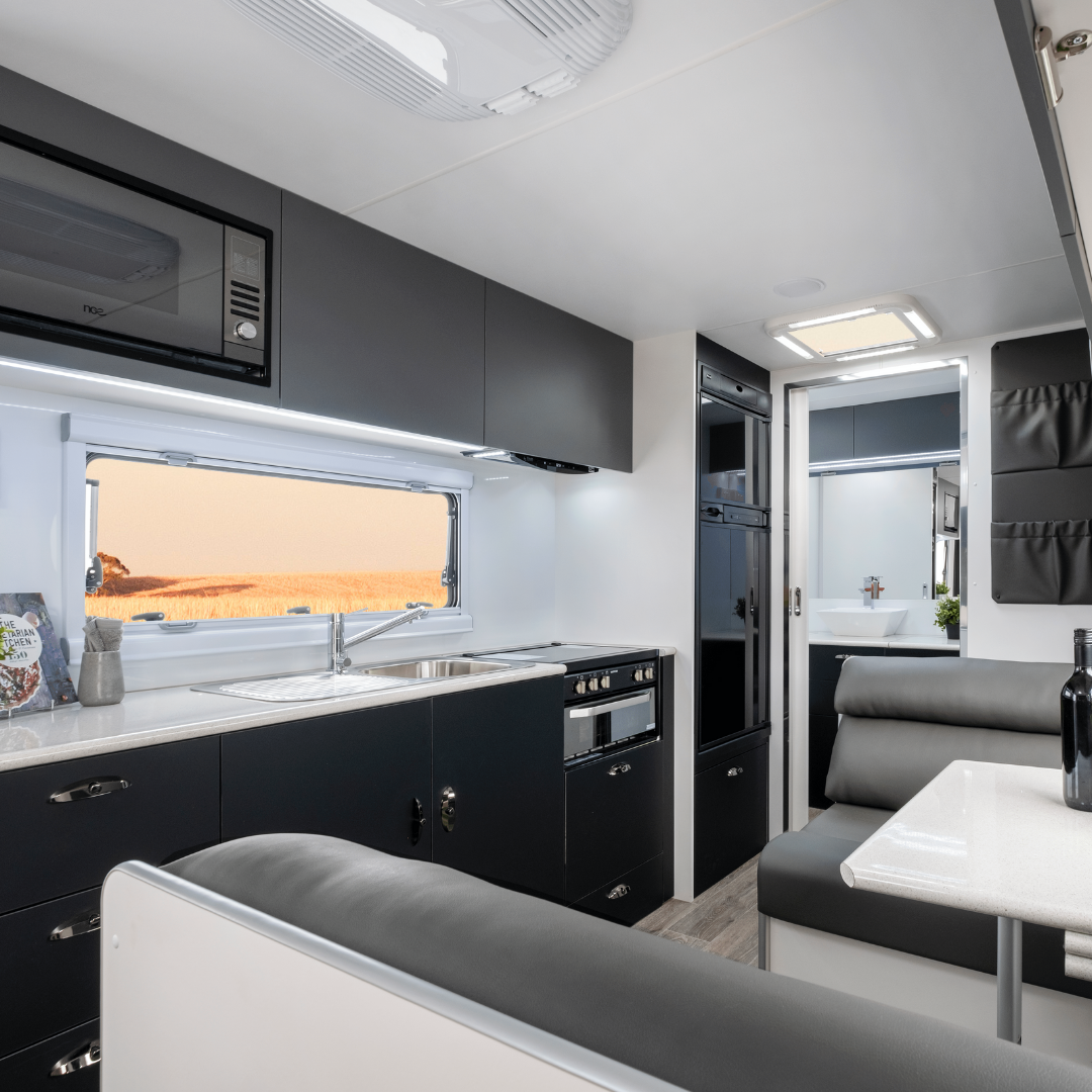 Coromal Soul Seeker caravan interior kitchen